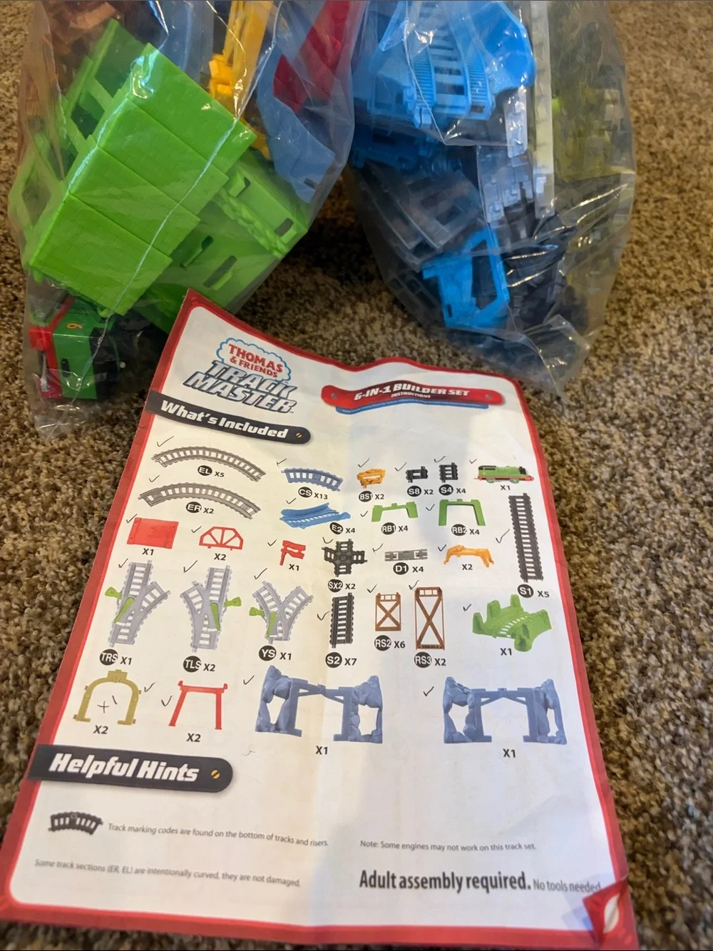 Thomas & Friends TrackMaster 6-in-1 Builder Set - Green Blue Red Yellow